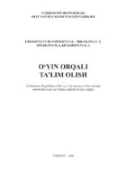 O‘yin orqali ta'lim olish